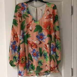 Floral Show Me Your Mumu long sleeve mini dress